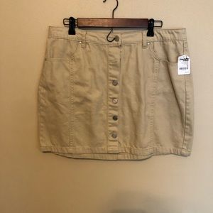 Button up khaki skirt